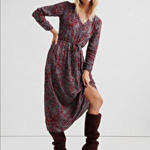 Paisley Printed MIDI Lucky Brand Dress